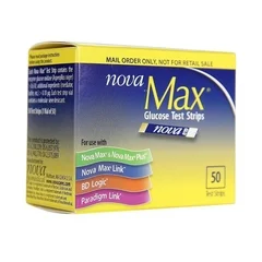 Sanvita Blood Glucose Test Strip Nova Max® 50 Test Strips per Box