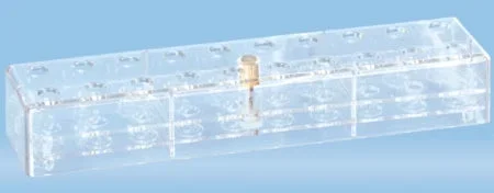 Sarstedt Rack 40 X 62 X 257 mm, Transparent, 2 X 10 Grid Size For Reaction Tubes 1.5 mL and Microvettes – 93.849.100