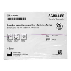 Schiller America ECG Recording Paper Schiller Thermal Paper Z-Fold, 1/EA