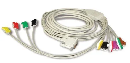 Schiller America Stress Patient Cable 3.5 Meter, 10-Leads, Snap Clip Adapter Type – 2.400116S