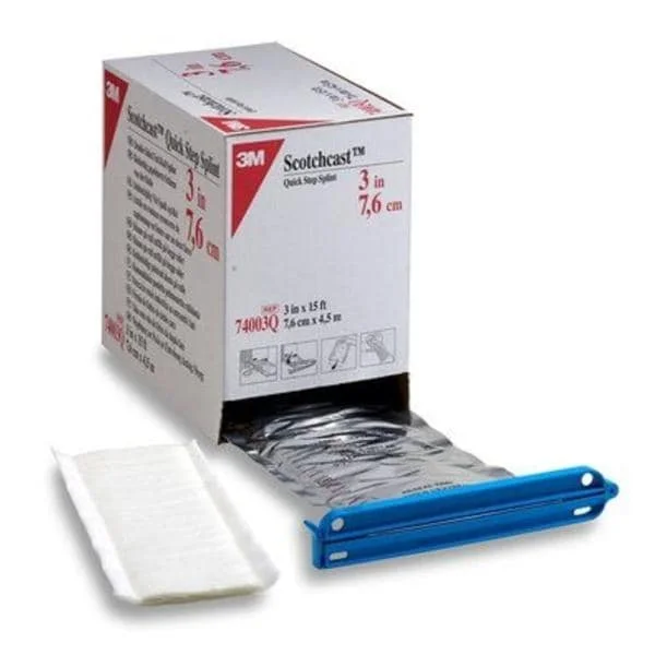 Scotchcast Quick Step Splint Fiberglass 3″x15′ Roll Conformable 2/Case