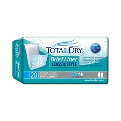 Secure Personal Care Products Bladder Control Pad TotalDry 4 x 13″ Moderate Absorbency Thermal Bonded Core Medium Adult Unisex Disposable, 20 EA/BG