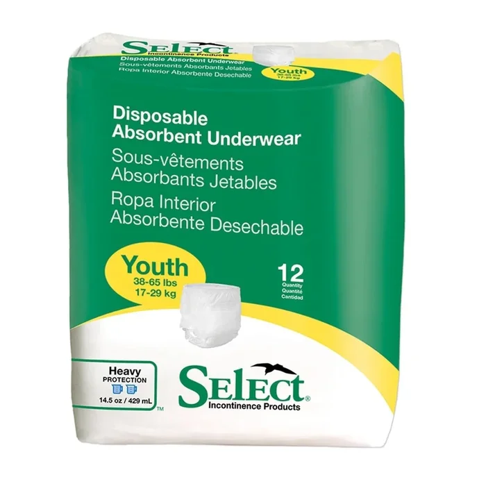 Select Absorbent Underwear, Pediatric