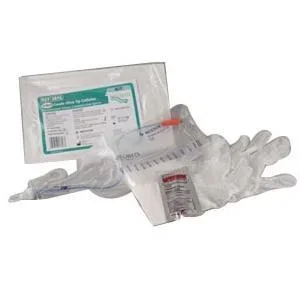 Self-Cath Coude Olive Tip Closed System with Insertion Supplies 16 Fr 16″ 1100 mL