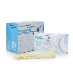 Sempermed USA Surgical Glove Sempermed Supreme Size 8 Sterile Pair Latex Standard Cuff Length Fully Textured Ivory Not Chemo Approved, 50/BX