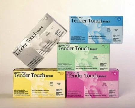 Sempermed USA Tender Touch Exam Glove Medium NonSterile Nitrile Standard Cuff Length Textured Fingertips Lavender Chemo Tested – TTNF203