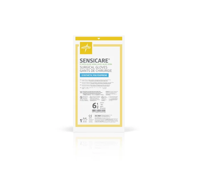 SensiCare PI with Aloe Surgical Gloves, Size 6.5