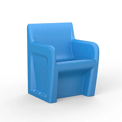 Sentinel Arm Chair-Floor Mount, Gangable, Blue Grey – 15-4861