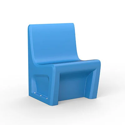 Sentinel Armless Chair Floor Mount, Gangable with Access Door, Blue Grey – 15-4860