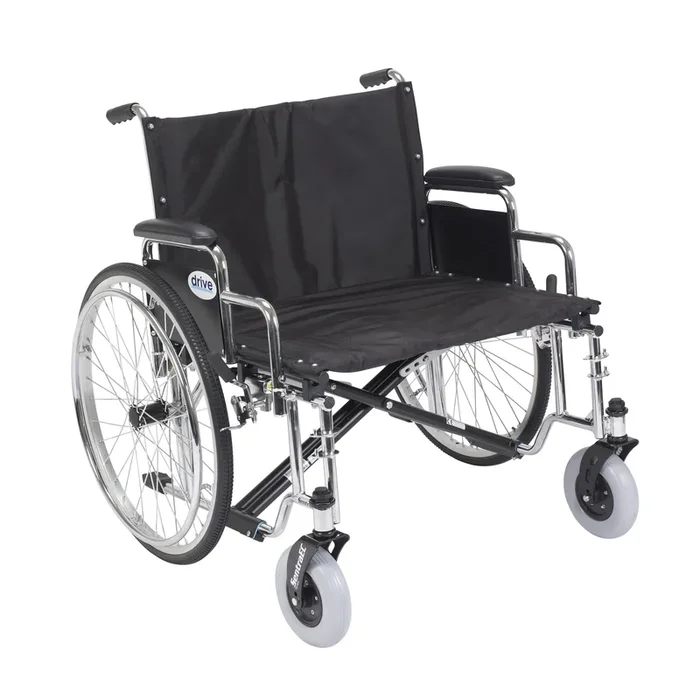 Sentra EC Heavy Duty Extra Wide Wheelchair, Detachable Desk Arms, 26″ Seat