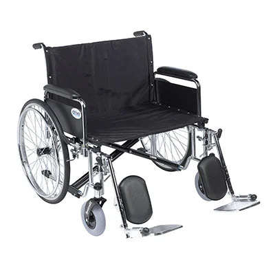 Sentra EC Heavy Duty Extra Wide Wheelchair, Detachable Full Arms, Elevating Leg Rests, 28″ Seat – 43-1930