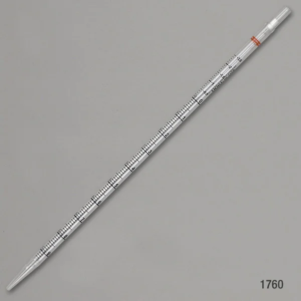 Serological Pipette, 10mL, PS, Standard Tip, 345mm, STERILE, Orange Striped | 1760