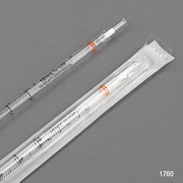 Serological Pipette, 10mL, PS, Standard Tip, 345mm, STERILE, Orange Striped | 1770