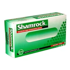Shamrock Exam Glove 20000 Series NonSterile Clear Powder Free Vinyl Ambidextrous Smooth Not Chemo Approved Small, 100 EA/BX, 10BX/CS