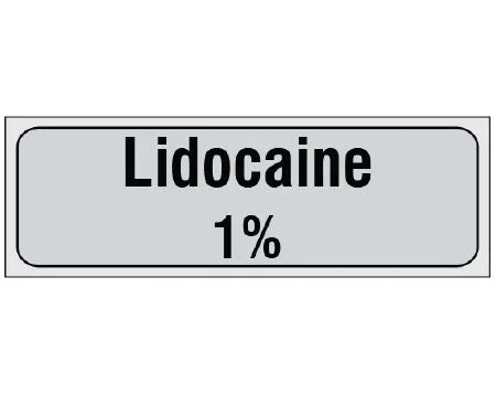 Shamrock Scientific Shamrock Pre-Printed Label Anesthesia Label Lidocaine / 1% Gray 1/2 X 500 Inch – SA-3003-PRE