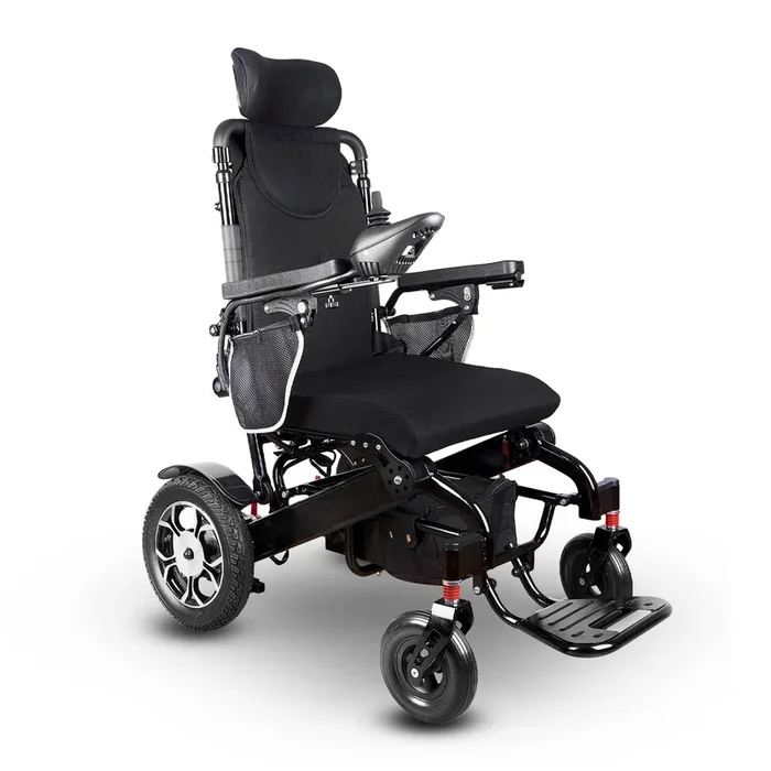 SHAWK Reclining Folding Electric Wheelchair – 330 lbs (Black)