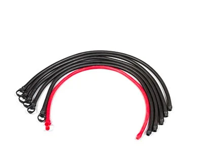 Shuttle Mini-Press Elasticords, Set of 6 (5 Black, 1 Red) – 72-0071