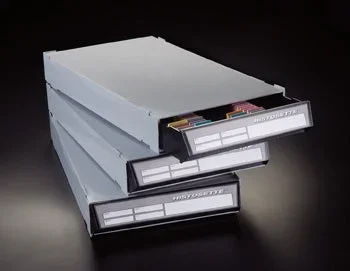 Simport Scientific Simport Cassette Storage Drawer 2-1/8 X 9-1/8 X 15-7/8 Inch Gray High Impact Polystyrene 250 Cassettes – M495-6