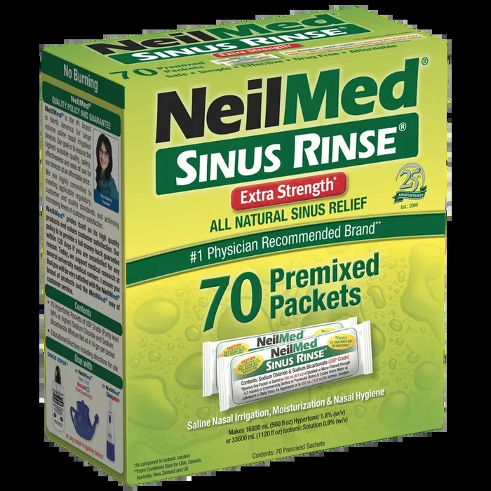 Sinus Rinse 70 Extra Strength Hypertonic Packets