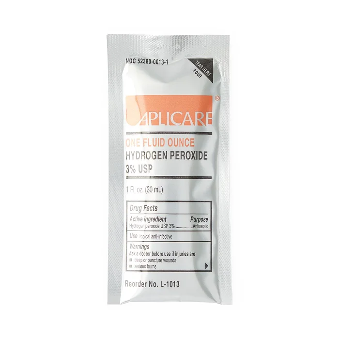 Skin Prep Solutions: Aplicare, Hydrogen Peroxide 3%, 1 oz. Packet, 400/Case