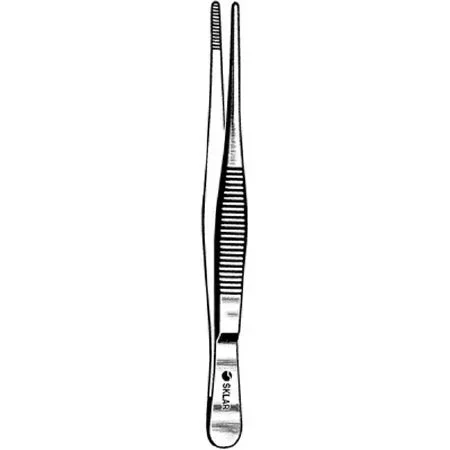 Sklar Dressing Forceps 5 Inch Surgical Grade Stainless Steel NonSterile NonLocking Thumb Handle Straight Serrated Tip – 19-1050