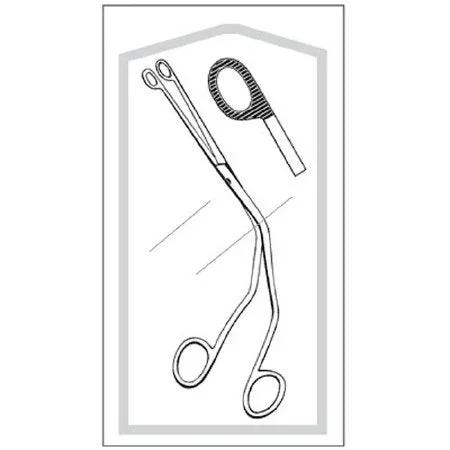 Sklar Econo Catheter Forceps Magill 9-3/4 Inch Floor Grade Stainless Steel Sterile NonLocking Finger Ring Handle Straight Ring, Serrated Tip – 96-2685
