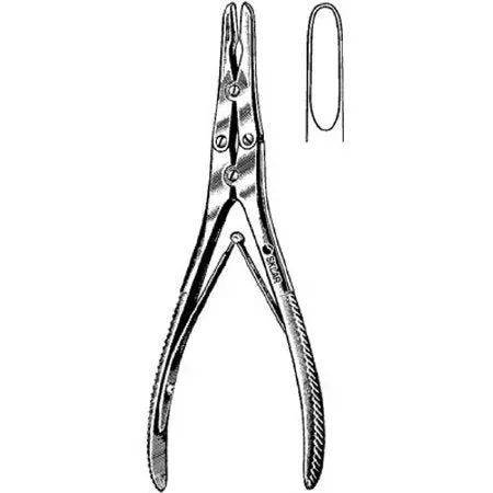 Sklar General Purpose Rongeur Ruskin Straight, Hollow Tips Spring-Loaded Plier Handle 6 Inch L – 40-4360
