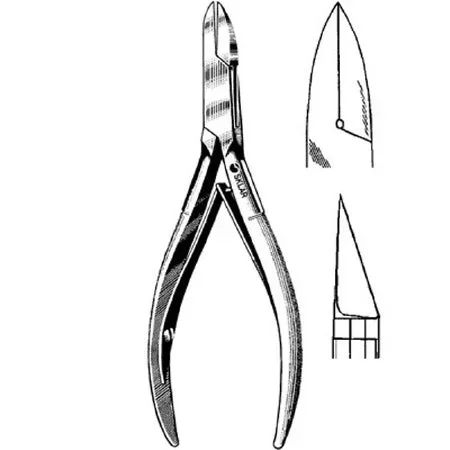 Sklar Littauer Cutting Forcep Convex Jaws, Straight Back 4 Inch Stainless Steel – 97-1251