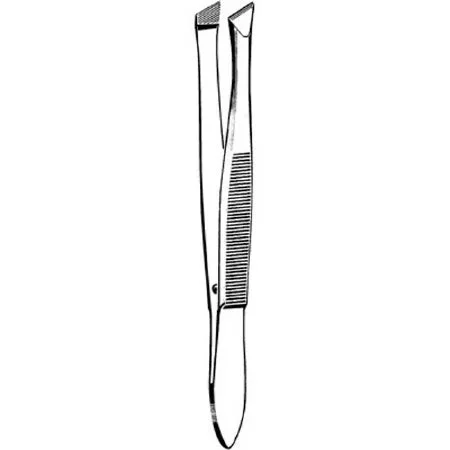 Sklar Merit Cilia Forceps Bergh 3-1/2 Inch Physician Grade Stainless Steel NonSterile NonLocking Thumb Handle Straight Serrated Tip – 98-155