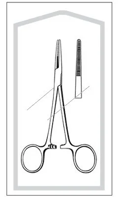 Sklar Merit Hemostatic Forceps Kelly 5-1/2 Inch Physician Grade Stainless Steel Sterile Ratchet Lock Finger Ring Handle Straight Blunt Serrated Tips – 96-2561