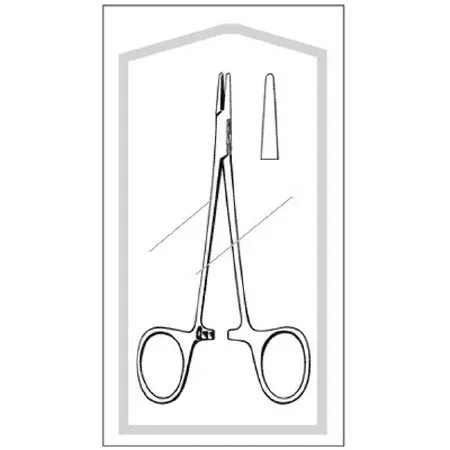 Sklar Merit Sterile Needle Holder 5-1/4 Inch Length Straight Smooth Blunt Jaws Finger Ring Handle – 96-2587