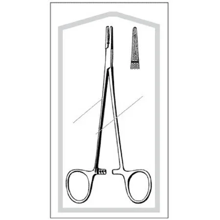 Sklar Merit Sterile Needle Holder 6 Inch Length Straight Blunt Serrated Tips Finger Ring Handle – 96-2591