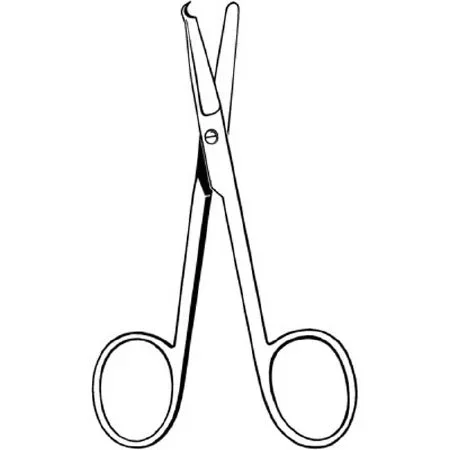 Sklar Merit Stitch Scissors Spencer-Littauer 3-1/2 Inch Length Office Grade Stainless Steel (Pakistan) NonSterile Finger Ring Handle Straight Blunt/Blunt – 97-346