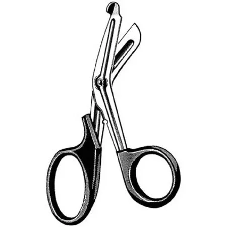 Sklar Multi-Cut Utility Scissors Sklar 7-1/2 Inch Length OR Grade Stainless Steel / Plastic Finger Ring Handle Angled Blunt/Blunt – 11-1280