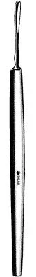 Sklar Sklar Chalazion Curette Daviel-Chalazion Single-ended Solid Square Handle 3 mm Tip Curved Blunt Cup Tip – 65-3140