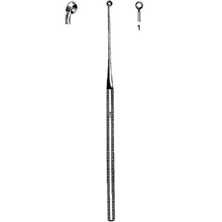 Sklar Sklar Ear Curette Buck 6-3/4 Inch Length Single-ended Octagon Handle Size 1 Tip Angled Sharp Round Fenestrated Tip – 67-2501