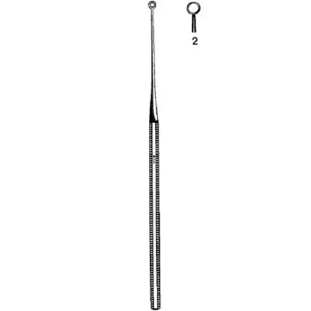 Sklar Sklar Ear Curette Buck 6-3/4 Inch Length Single-ended Octagon Handle Size 2 Tip Straight Blunt Round Loop Tip – 67-2492