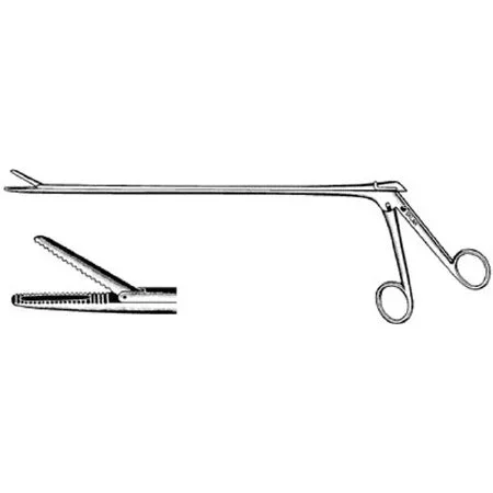 Sklar Sklar Grasping Forceps Mathieu 11 Inch Surgical Grade Stainless Steel NonSterile NonLocking Finger Ring Handle Straight Blunt Serrated Alligator Jaws – 79-3230