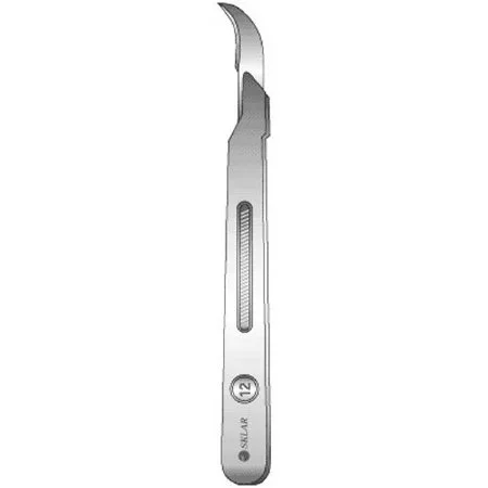 Sklar Sklar Scalpel Size 12 Stainless Steel / Plastic Flat Handle Sterile Disposable – 442827