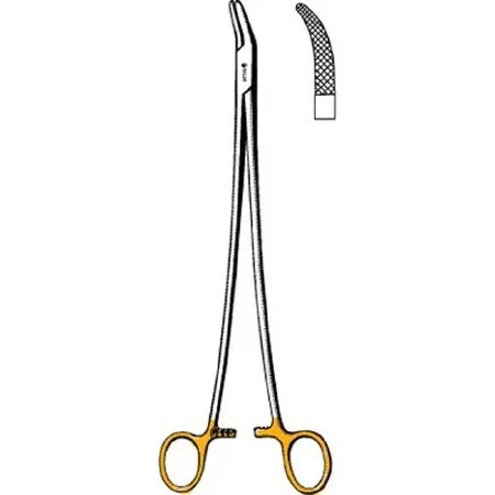 Sklar Sklar TC Needle Holder 10 Inch Curved, Serrated Tip Finger Ring Handle – 21-8061