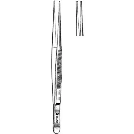 Sklar Sklar Tissue Forceps Potts-Smith 10 Inch Premium OR Grade Stainless Steel NonSterile NonLocking Thumb Handle Straight Smooth Tips w/1 X 2 Teeth – 52-3410