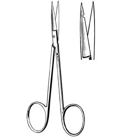 Sklar Sklarlite XD Operating Scissors Precision 4-1/2 Inch Length OR Grade Stainless Steel NonSterile Finger Ring Handle Straight Sharp/Sharp – 23-1304