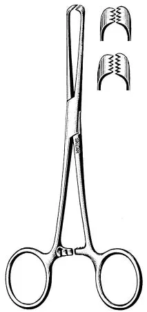 Sklar Tissue Forceps Allis 12 Inch Premium OR Grade Stainless Steel NonSterile Finger Ring Handle Straight 4 X 5 Teeth – 36-2390