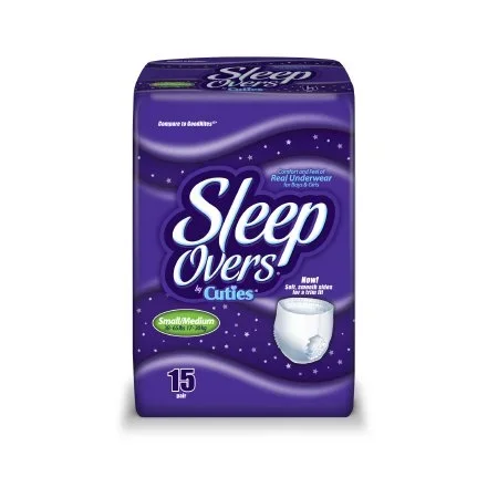 Sleep Overs® Youth Absorbent Underwear Pull On Small / Medium Disposable Heavy Absorbency