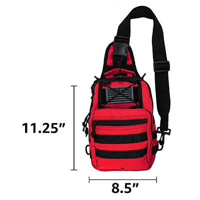 Sling Backpack, 12″ x 9″ x 6.5″, Red – 16-1940