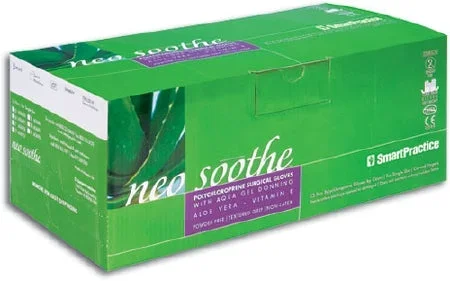 Smart Practice Neo Soothe Surgical Glove Size 7 Sterile Polychloroprene Standard Cuff Length Fully Textured Natural Not Chemo Approved – 43670BX