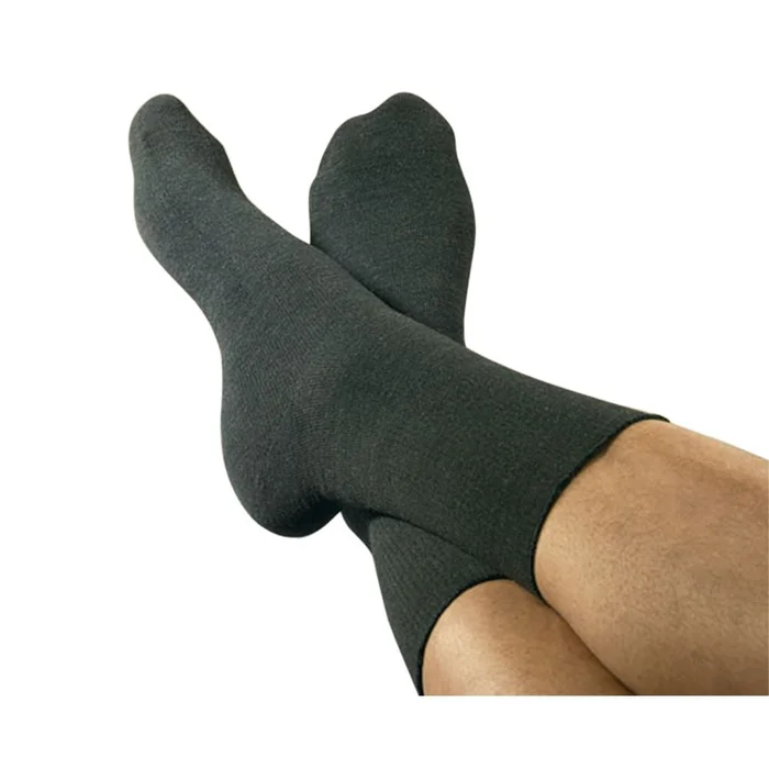 SmartKnit Socks X-Static, Crew Hgt, Black, Wide, Medium, 2 Pair – 65212/WIDE/MD