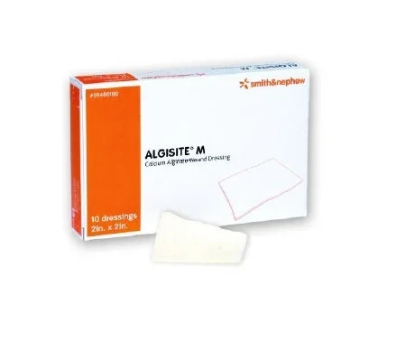 Smith & Nephew AlgiSite M Calcium Alginate Dressing 2 X 2 Inch Square Calcium Alginate Sterile – 59480100