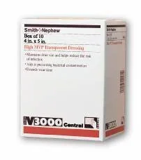 Smith & Nephew IV3000 Standard IV Dressing 4 X 5 Inch Square Film – 4925