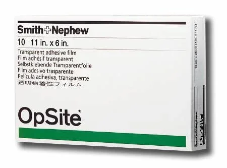 Smith & Nephew Opsite Transparent Film Dressing OpSite Rectangle 6 X 11 Inch 2 Tab Delivery Without Label Sterile – 4986